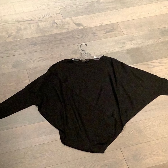 Donna Karan Black Asymmetrical Poncho - Picture 4 of 4